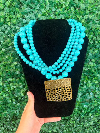 Golden Mesa Statement Necklace