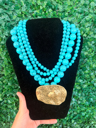 Golden Prairie Statement Necklace