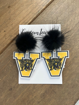 Let's Go Wildcats Custom Game Day Earrings