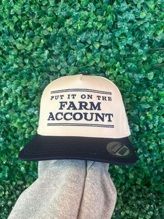 Put it on the Farm Account Hat in Navy and Tan