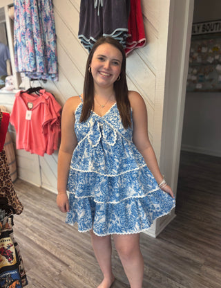 Simply Southern Blue Vintage Tiered Dress