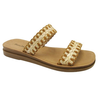 Seaside Breeze Raffia Slide Sandals