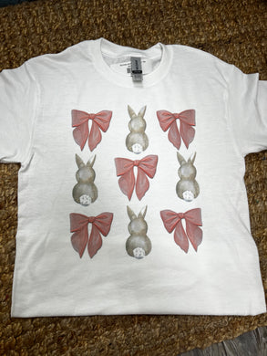 Bunnies and Bow Graphic Tee