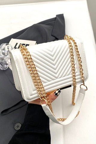 Ivory Luxe Chevron Crossbody