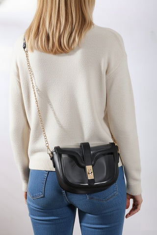 Black Stadium Chic Clear Crossbody