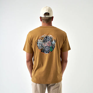 Burlebo Short Sleeve Tee - Duck and Dog - Light Brown