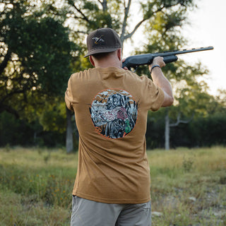 Burlebo Short Sleeve Tee - Duck and Dog - Light Brown