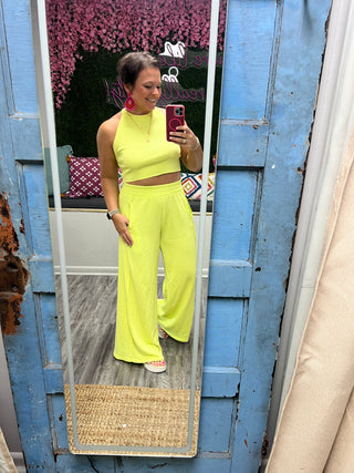 Lime Luxe Wide Leg Set