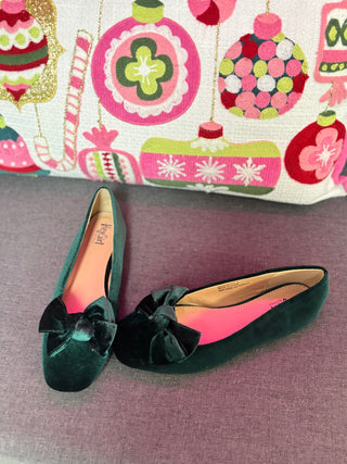 Corky's Burgundy Velvet Sugar Rush Flats in Evergreen