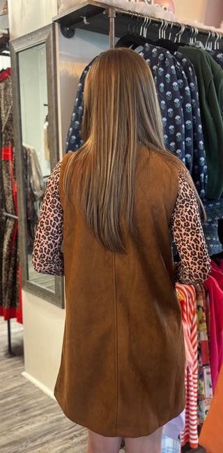 The Autumn Trail Suede Dress