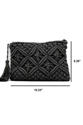 Boho Bloom Macrame Clutch
