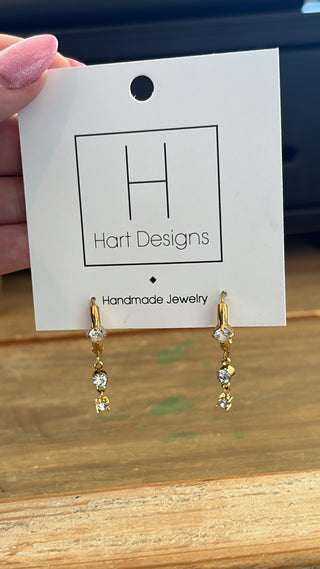 Golden Sparkle Drop Earrings