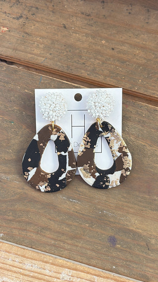 Antique Gold Arch Statement Earrings