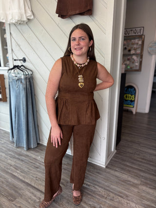 Mocha Moment Peplum Top