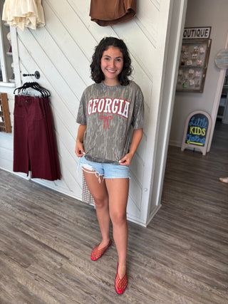 Georgia Game Day Camo Bow Tee