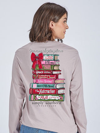 Simply Southern One More Chapter Christmas Books Long Sleeve Tee