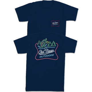 Men's Old Row Outdoors Neon Trout Pocket Tee - Navy