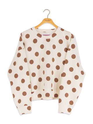 Simply Southern Lounge Polka Dot Pullover in Cream