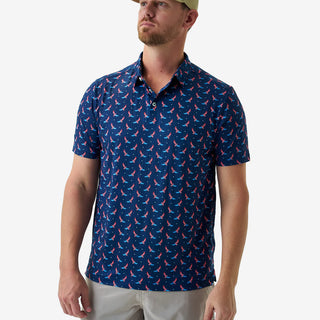 Burlebo Performance Polo - USA Eagle - Navy