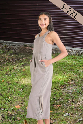 Simply Southern Vivan Jumpsuit Dark Gray