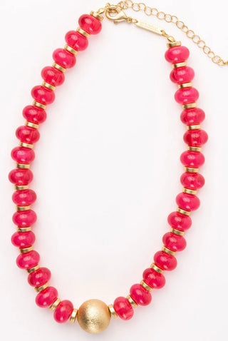 Kylie Necklace in Hot Pink