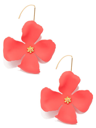 Matte Flower Threader Drop Earring