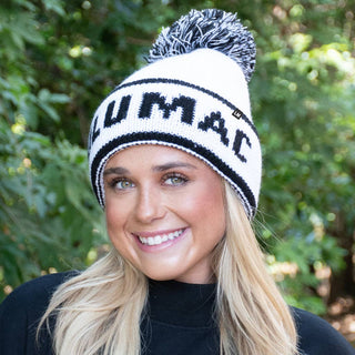 Lulu Mac Snow Day Pom Beanie in White