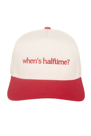 When's Halftime? Two-Toned Vintage Hat: Red and Tan