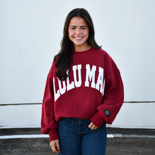 Lulu Mac Sweatshirt Cardinal/White