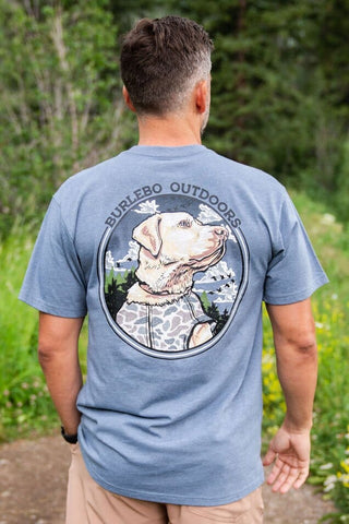 Burlebo Camo Hunting Dog - SS - Heather Blue Jean