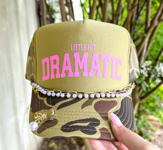 Little Bit Dramatic Two Tone Camo Trucker with Chain
