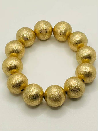 Big Ball Bracelet in Brushed Gold