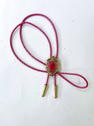 Pink Art Deco Bolo Tie