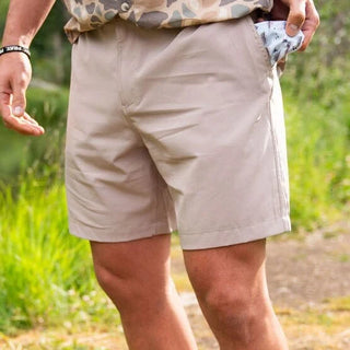 Burlebo Everyday Short 5" inseam - Cobblestone Khaki - Duck Hunt Pocket