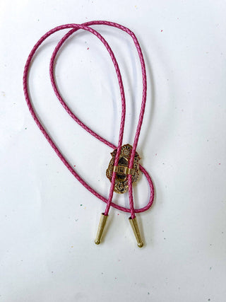 Pink Art Deco Bolo Tie