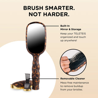 Teleties Boar Bristle Hair Brush | Tortoise