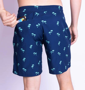 Tropical Trees - Waterproof Swim Shorts With A Waterproof Pocket