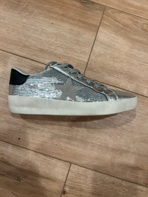 Silver Sequin Sneakers fianl sale