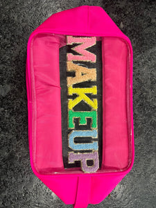 XL Clear Varsity Makeup Bag