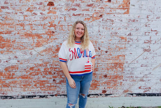 ‘Merica Puff Sleeve Sweater