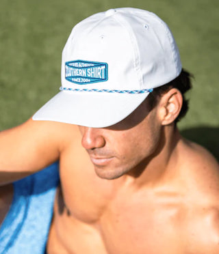 Southern Shirt Company Performance 5 Panel Snapback in Bright White