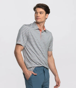 Southern Shirt Company Sawgrass Stripe Polo in Biscay Bay