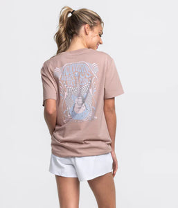 Southern Shirt Company Gone Electic Tee in Mauve Shadows
