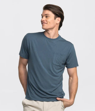 Southern Shirt Company Max Comfort Pocket Tee in Dark Slate