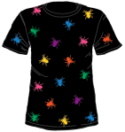 Queen of Sparkles Black Multi Spider Tee