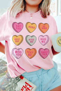 Valentine's Candy Hearts Graphic Tee
