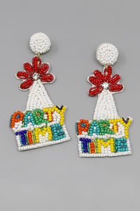 Party Time Earrings in White