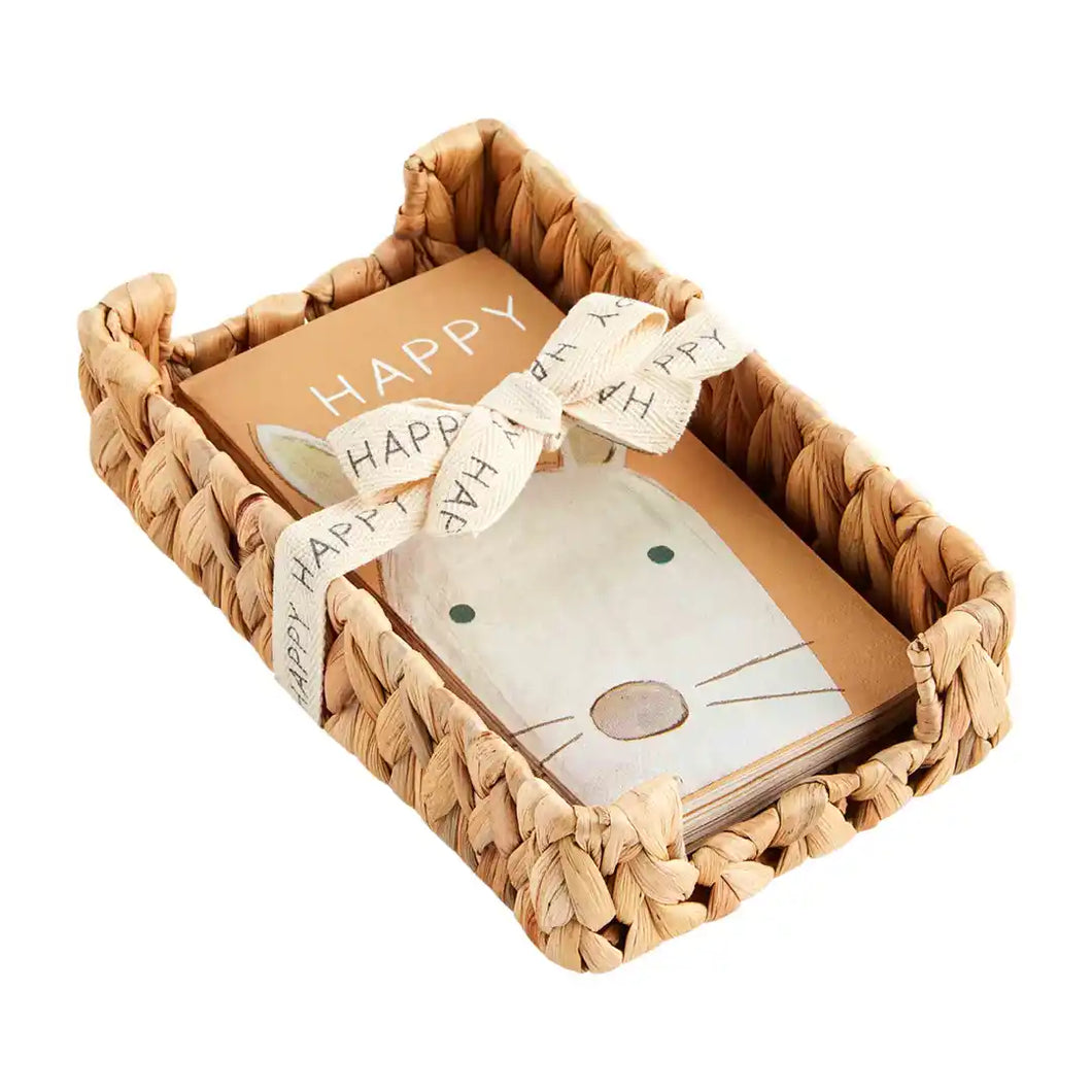 Mud Pie Hello Easter Towel and Basket Set