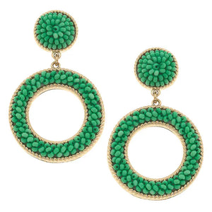Talulah Beaded Circle Drop Earrings