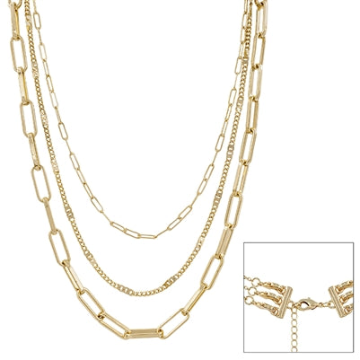 Gold Three Layer Necklace